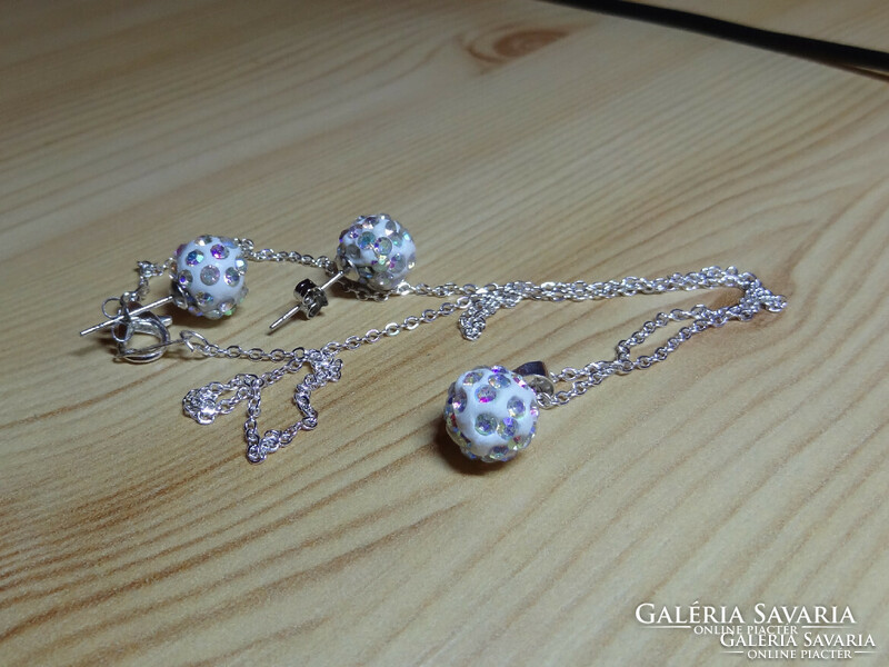Sambala type 925 marked necklace and earring set.