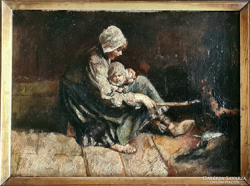 XIX. századi művész : Tűz előtt