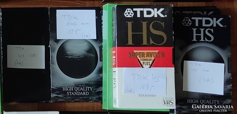 9 tdk vhs videocassettes (8 hs and 1 ehg hifi) for sale together