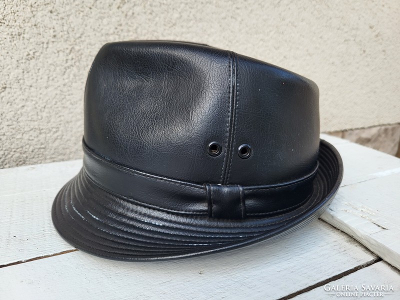 Old, monogrammed leather hat