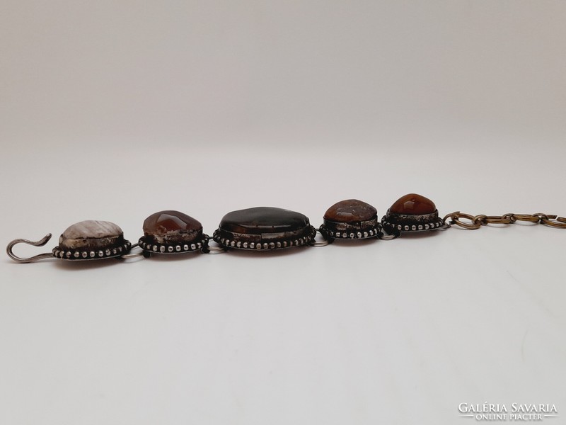 Tibetan bracelet with mineral stones, 21 cm