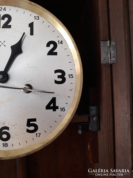 Antique, 100-year-old, working wall clock serviced, art deco style, in good condition