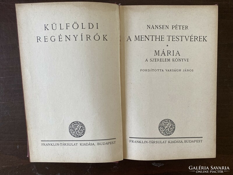 Péter Nansen: the menthe brothers / mária, the book of love