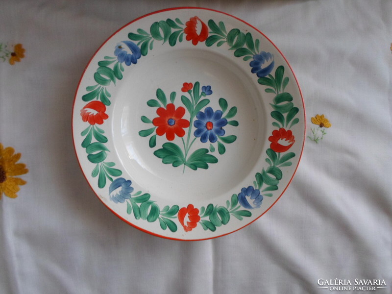 Granite ceramic, wall plate with flowers 6.