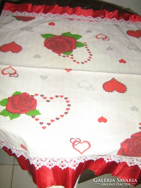 Beautiful vintage rose heart pillow / decorative pillow cover