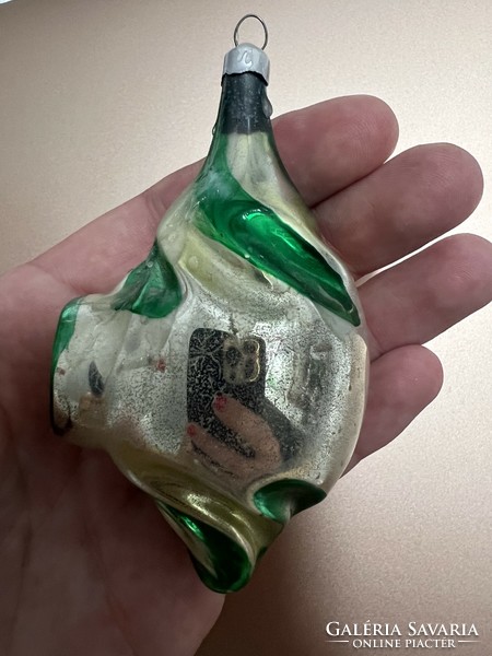 Antik üveg karácsonyfadísz