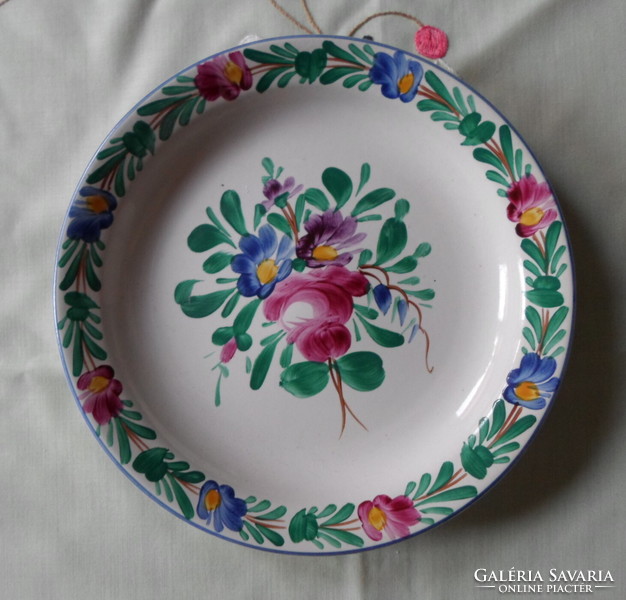 Industrial art, floral porcelain wall plate