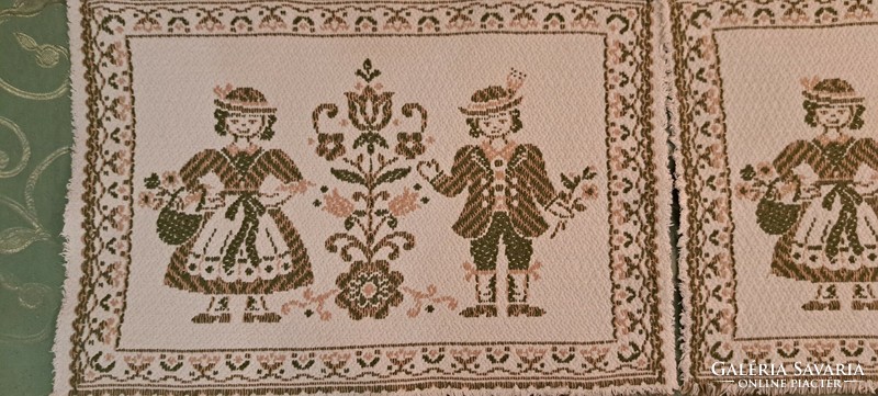 3pcs folk woven tablecloth (m3993)