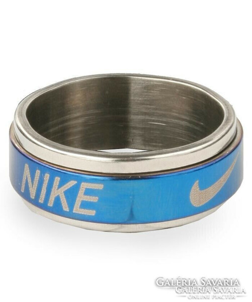 Nike gyűrű, ORVOSI acélból, NAGYON SZÉP FÉNYE VAN.
