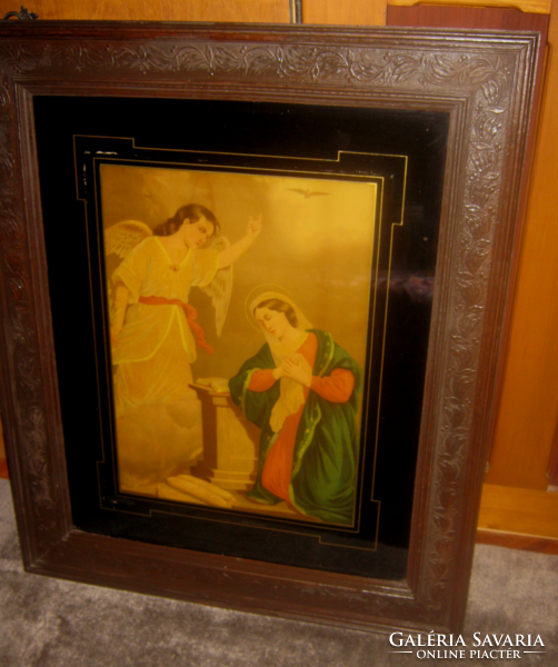 Old large picture frame with 