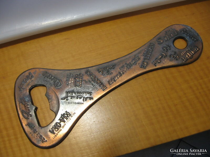 Large retro copper colored beer opener