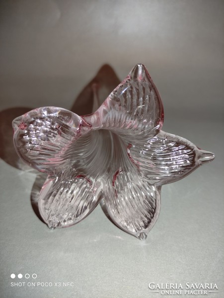 Parade crystal glass flower marked