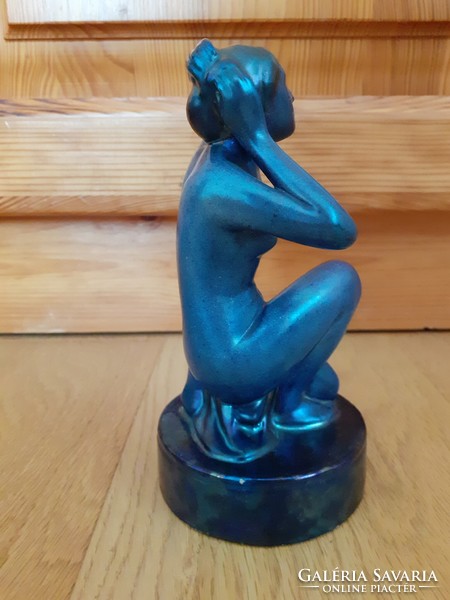 Zsolnay blue eosin nude