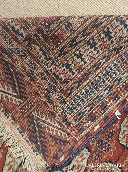 Antique Hand Knotted Persian Bokhara Rug Turkmen Bowl 601 7485
