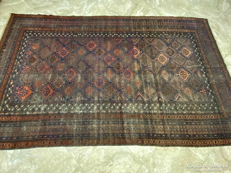 Antique Afghan tribal rug 352x215 cm