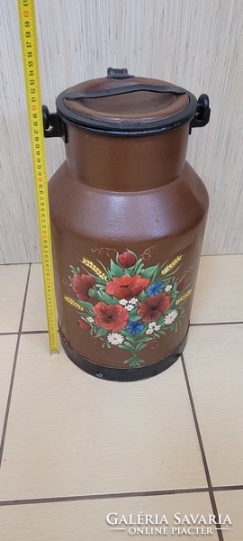 Alpine milk jug hand painted.