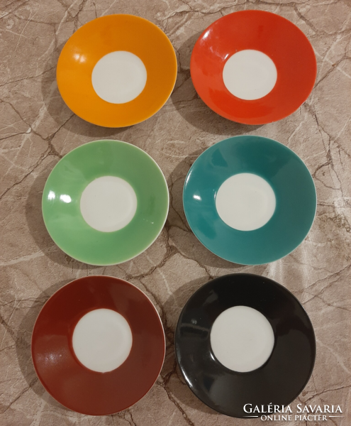 Hollóházi colored saucers to replace coasters