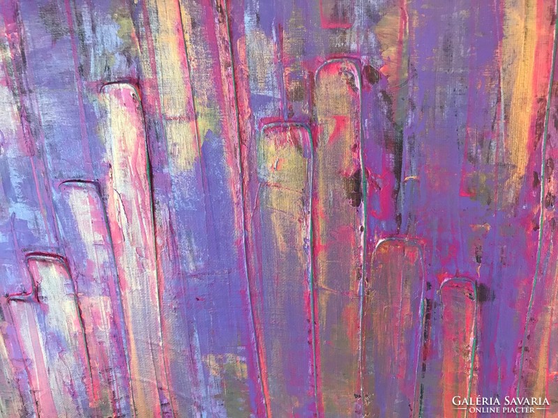 The little purple 50x40cm is a unique, abstract canvas painting