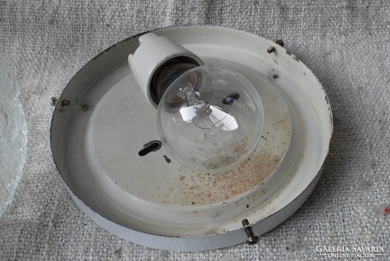 Wall, ceiling lamp, retro disc shade, metal lamp body 20 x 10.5 cm