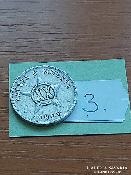Cuba 20 centavos 1969 alu. Körmöcbánya 3