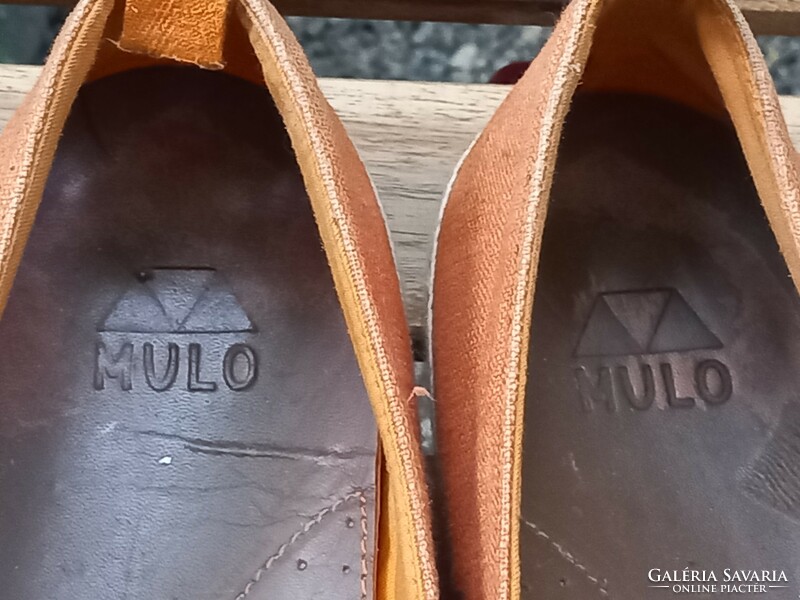 Designer férfi háncstalpas nyári vászon cipő, Mulo