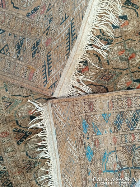 Antik kézi csomózású perzsa bokhara rug szőnyeg Türkmén teke 508 7726