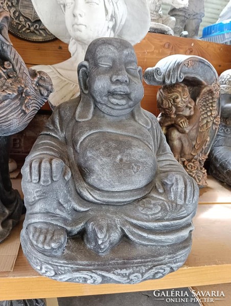 Ritka  Pocakos Buddha Gazdagság Jólét Vidámság Bőség  Feng shui  Fagyálló műkő szobor
