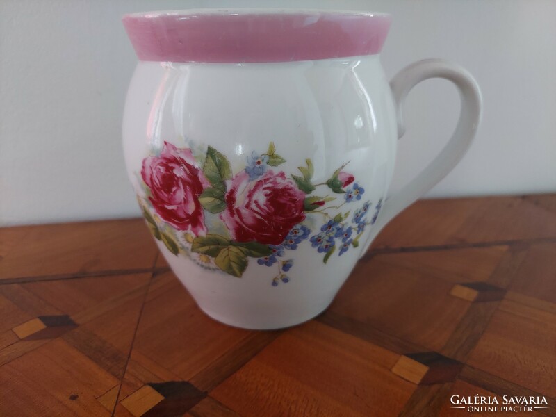 Bunch large 14 cm porcelain pink - forget-me-not pattern rare from 1914