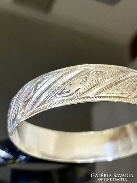 Antique solid silver bracelet (handmade)