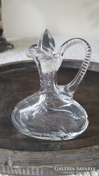 Beautiful crystal oil and vinegar pourer