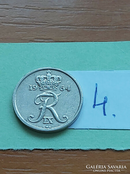Denmark 10 öre 1964 copper-nickel, ix. King Frederick IV