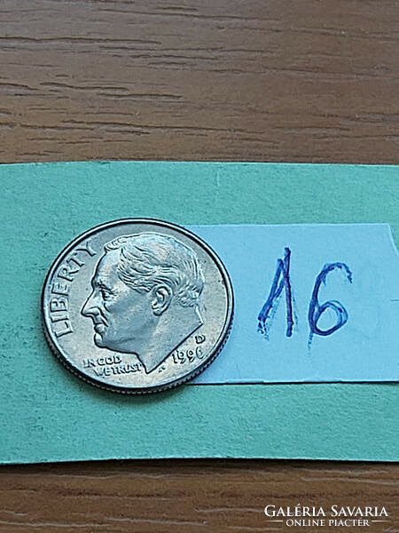 Usa 10 cent dime 1996 / d, franklin d. Roosevelt, copper-nickel 16