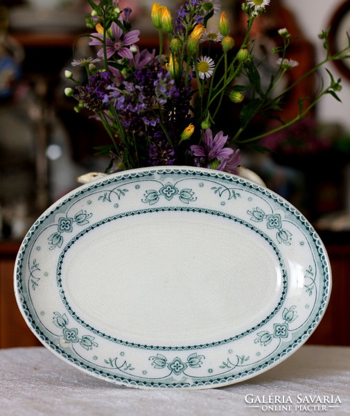 Rarity! Antique English faience, ford & sons, burslem beautiful oval small bowl with belmont decor