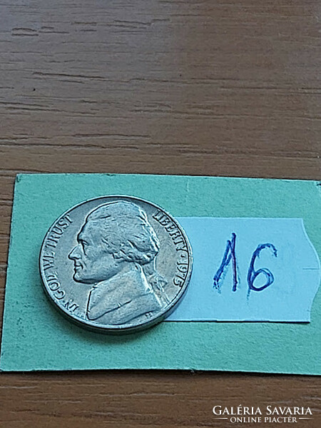 USA 5 cents 1975 thomas jefferson, copper-nickel 16