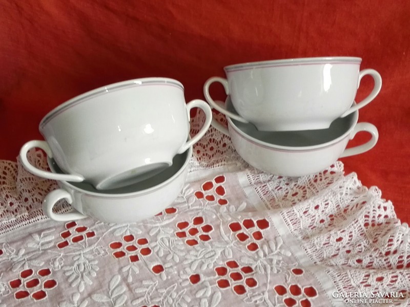 Zsolnay two-handled soup cup...4 pcs
