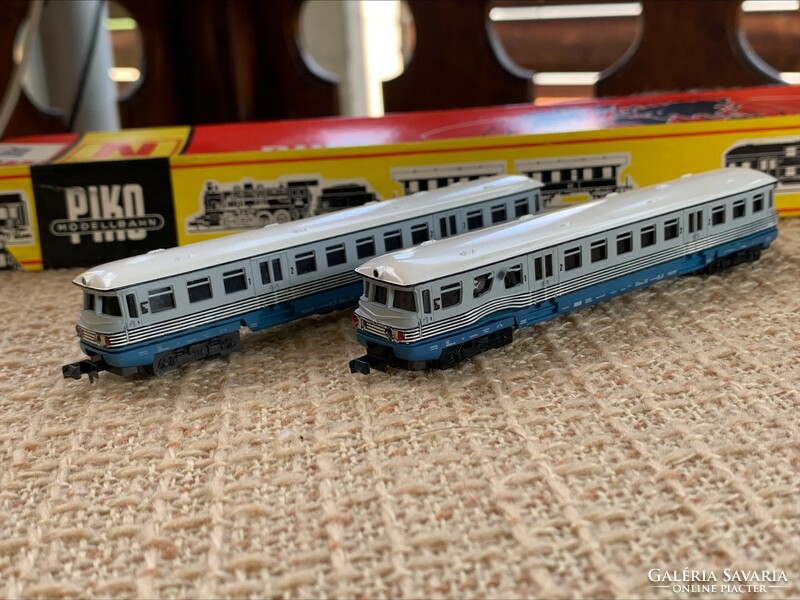 PIKO N 5/0649 vasútkocsi, két részes vonatkészlet, vasút modell vonat