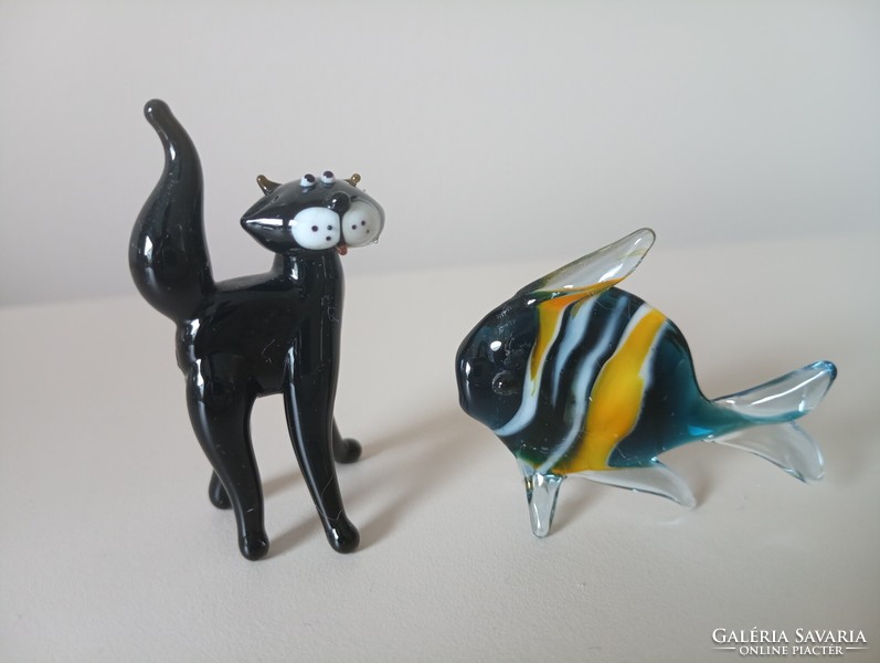 Black cat and fish (Muranoi) sold separately
