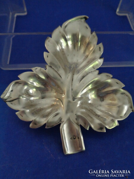 Silver wood leaf ashtray ca. 1900