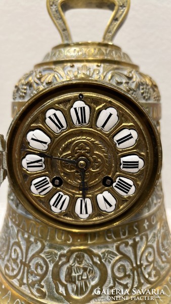 33 cm magas antik francia harang alakú óra