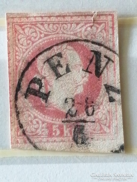 Penz stamp on a ticket cutout! Very rare!