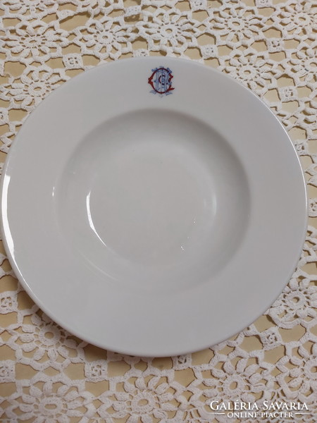 Hüttl Tivadar nagyméretű, porcelán tányér
