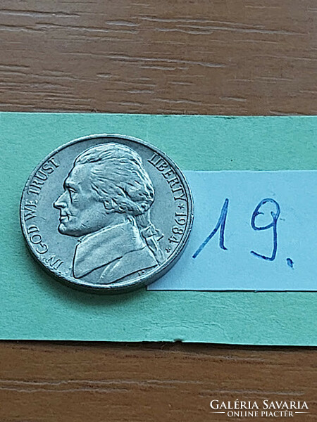 Usa 5 cents 1984 / p, thomas jefferson, copper-nickel 19