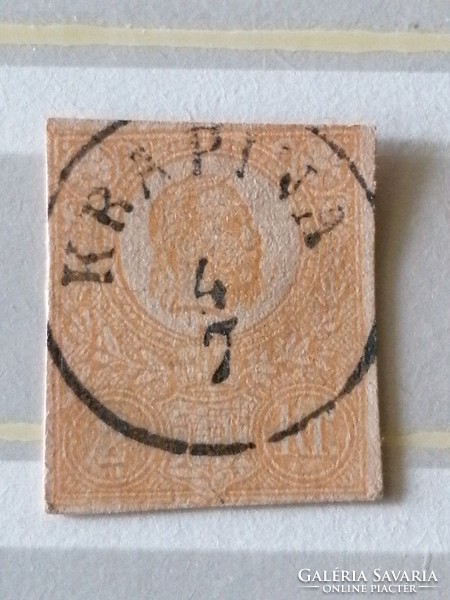 Krapina stamp on a ticket cutout!