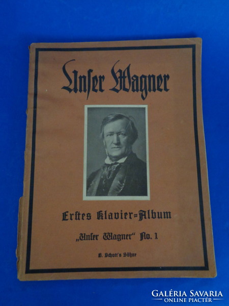 Wagner, Brahms, black sheet music
