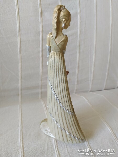 Ivory princess larger statue flawless, marked, signed, 27 cm
