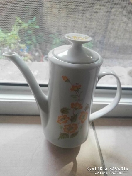 Alföldi yellow floral coffee pot spout