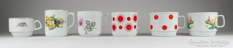 1N540 retro mixed porcelain mug package 6 pieces