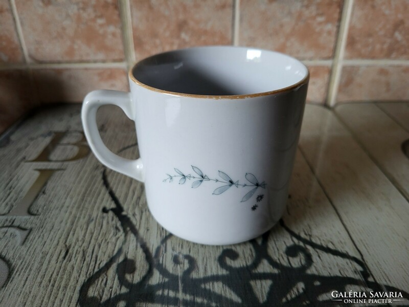 Zsolnay porcelain mug with floral pattern