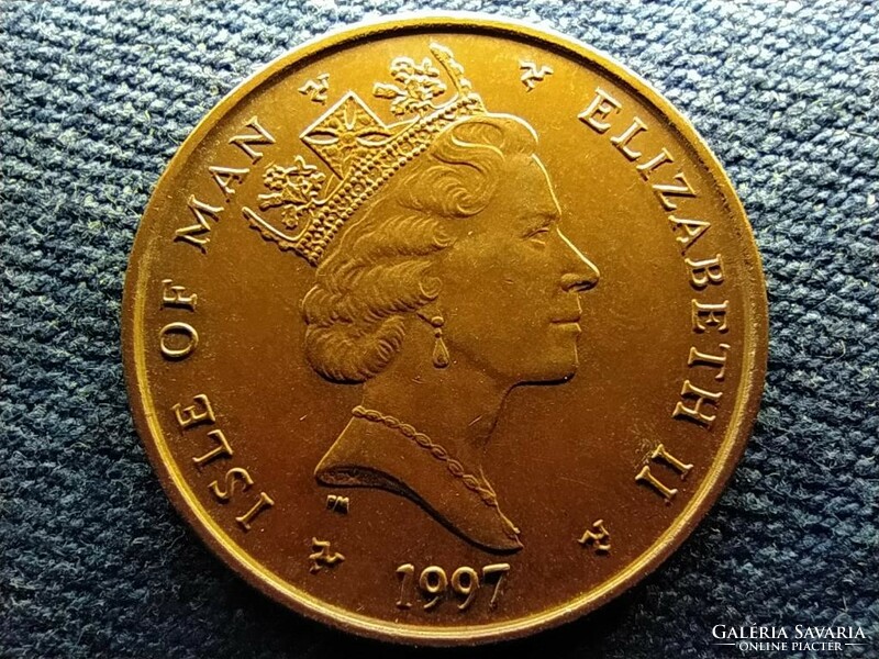 Man-sziget II. Erzsébet kerékpárosok 2 penny 1997 PM (id67506)