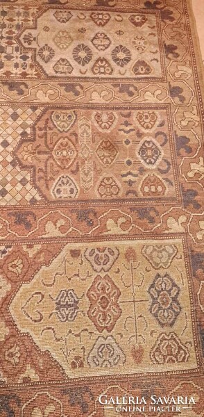 Antique Iranian carpet. Worn used. Size: